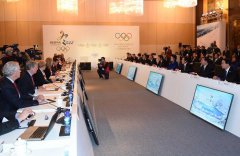 与北京冬奥申委进行带球运球训练器了广泛、深入的交流探讨